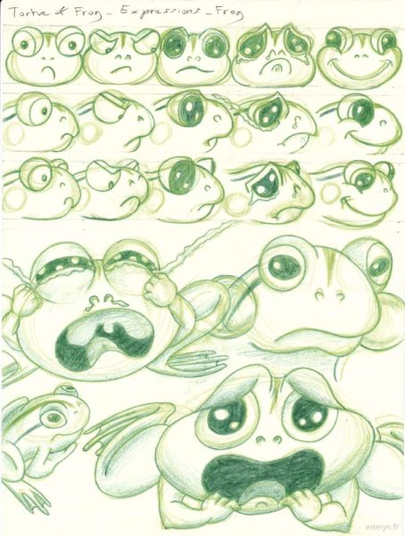 Character design pour La grenouille et la tortue